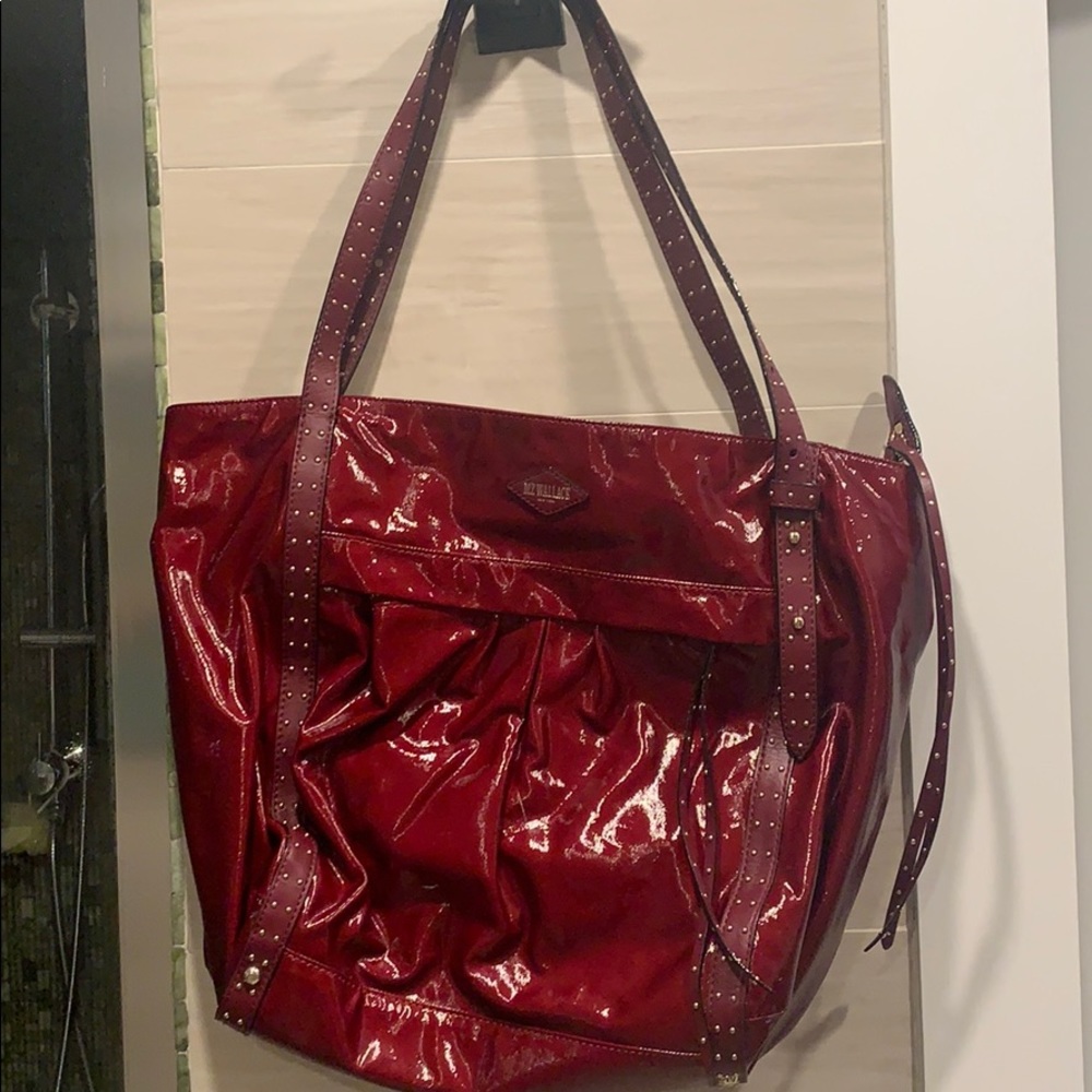 MZ Wallace Harlow tote in cranberry gloss